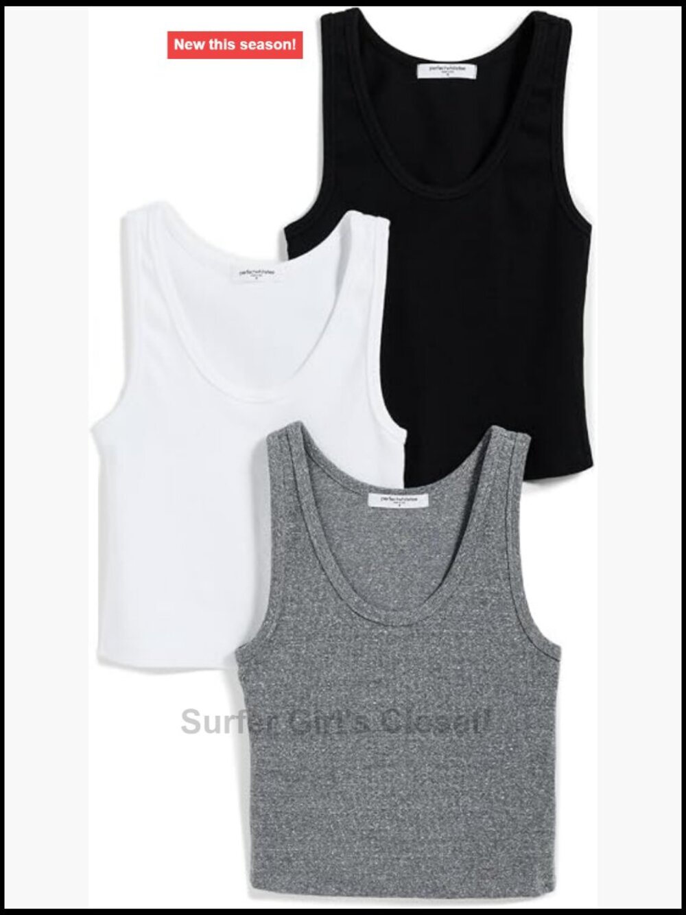 3 Pack Women's Ribbed Tank Tops Scoop Neck Sleeveless Stretch